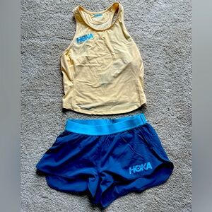 Hoka athletic 2” shorts + fitted tank size S NWT